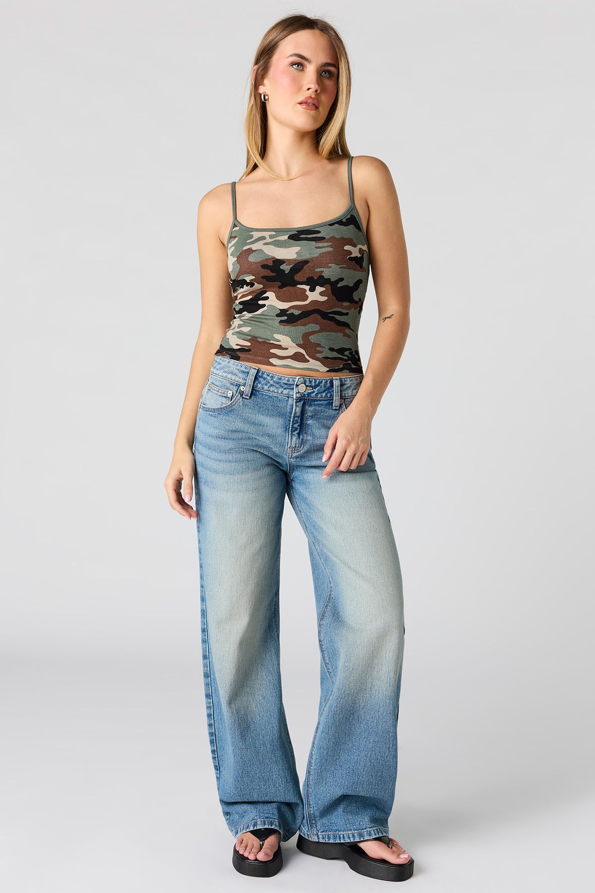 Jean baggy Brooklyn à taille basse délavé vintage moyen