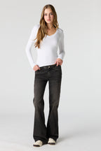 Stretch Low Rise Relaxed Flare Jean