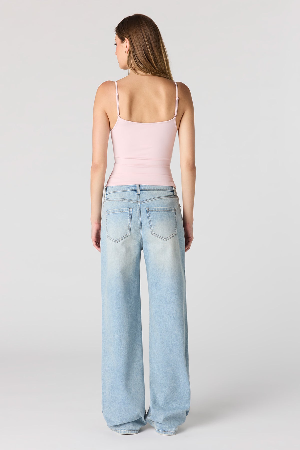 Vue alternative 3. Jean extensible à jambe large Paris foncé avec taille haute