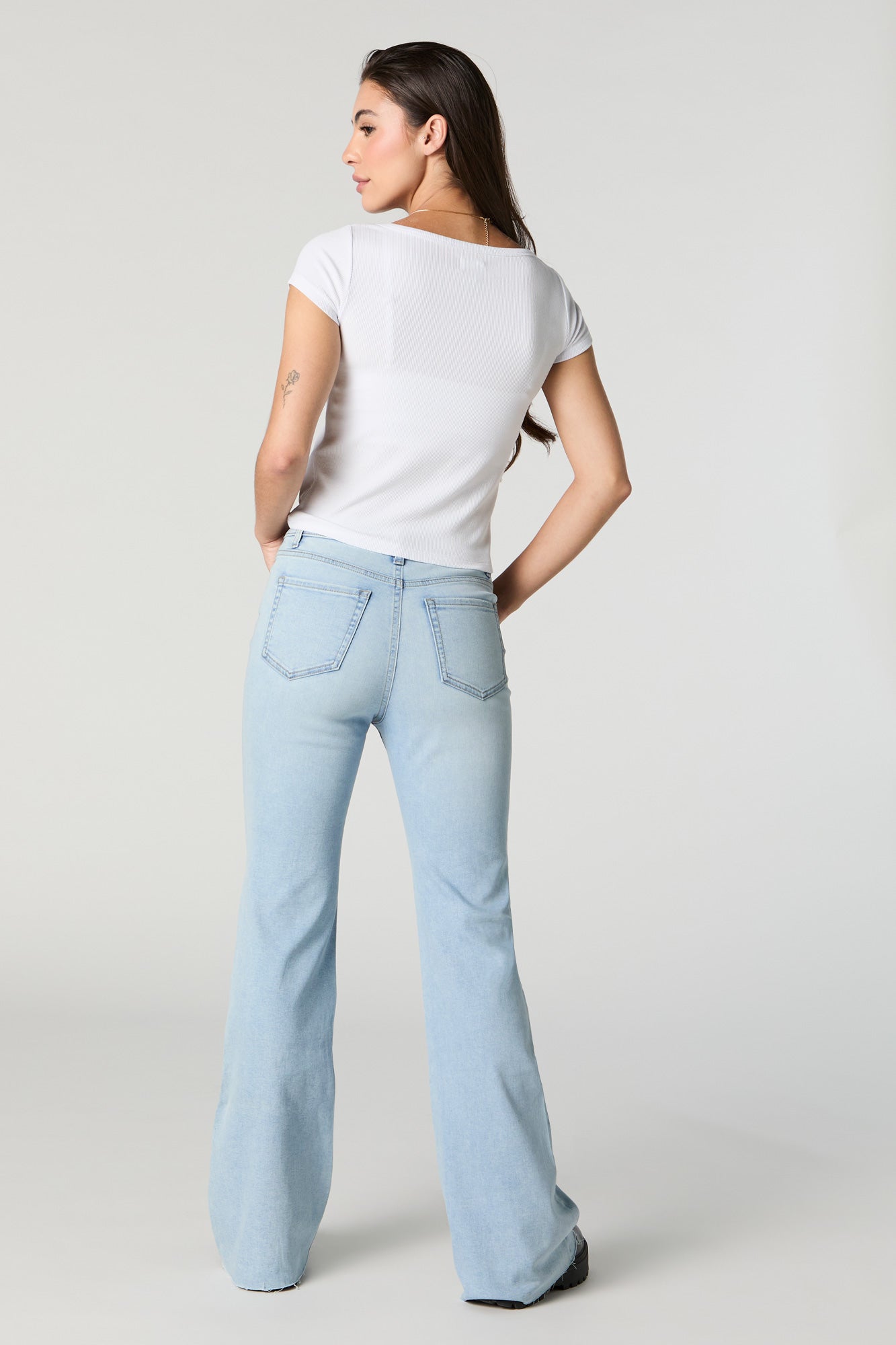 Austin Light Vintage Wash High-Rise Flare Jean