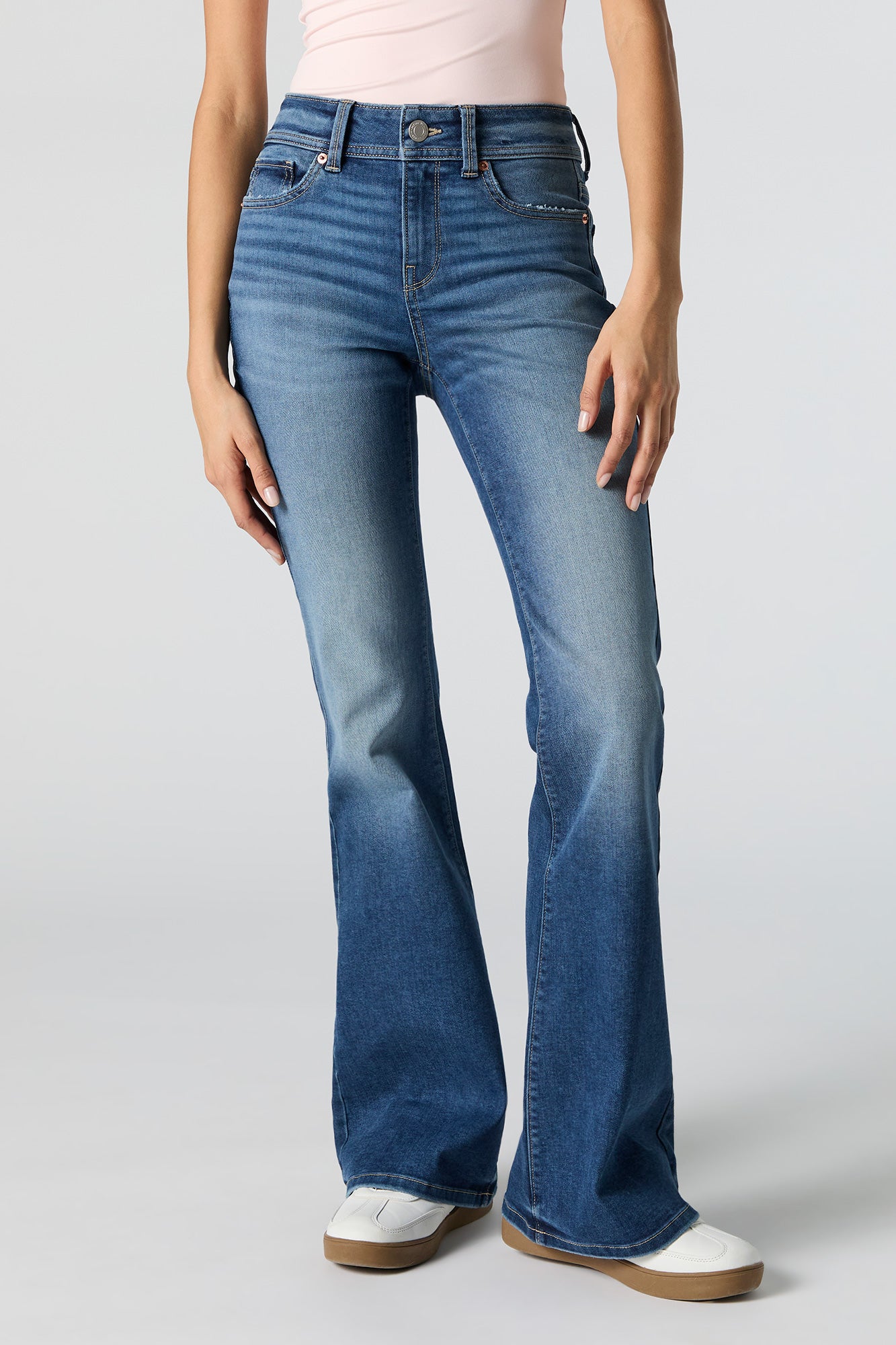 Austin Dark Vintage Wash Low Rise Flare Jean