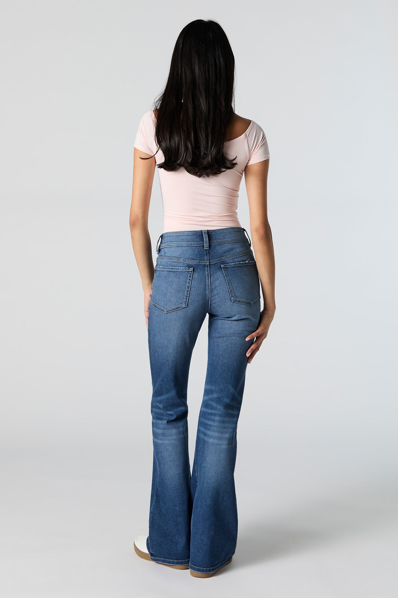 Austin Dark Vintage Wash Low Rise Flare Jean