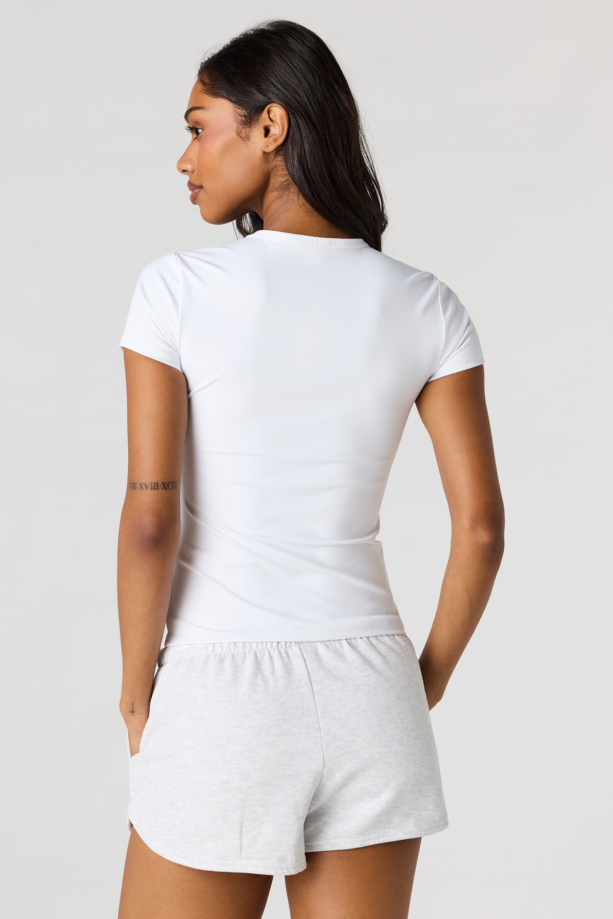 Alt View 2. Luxe Heavy Contour T-Shirt - White