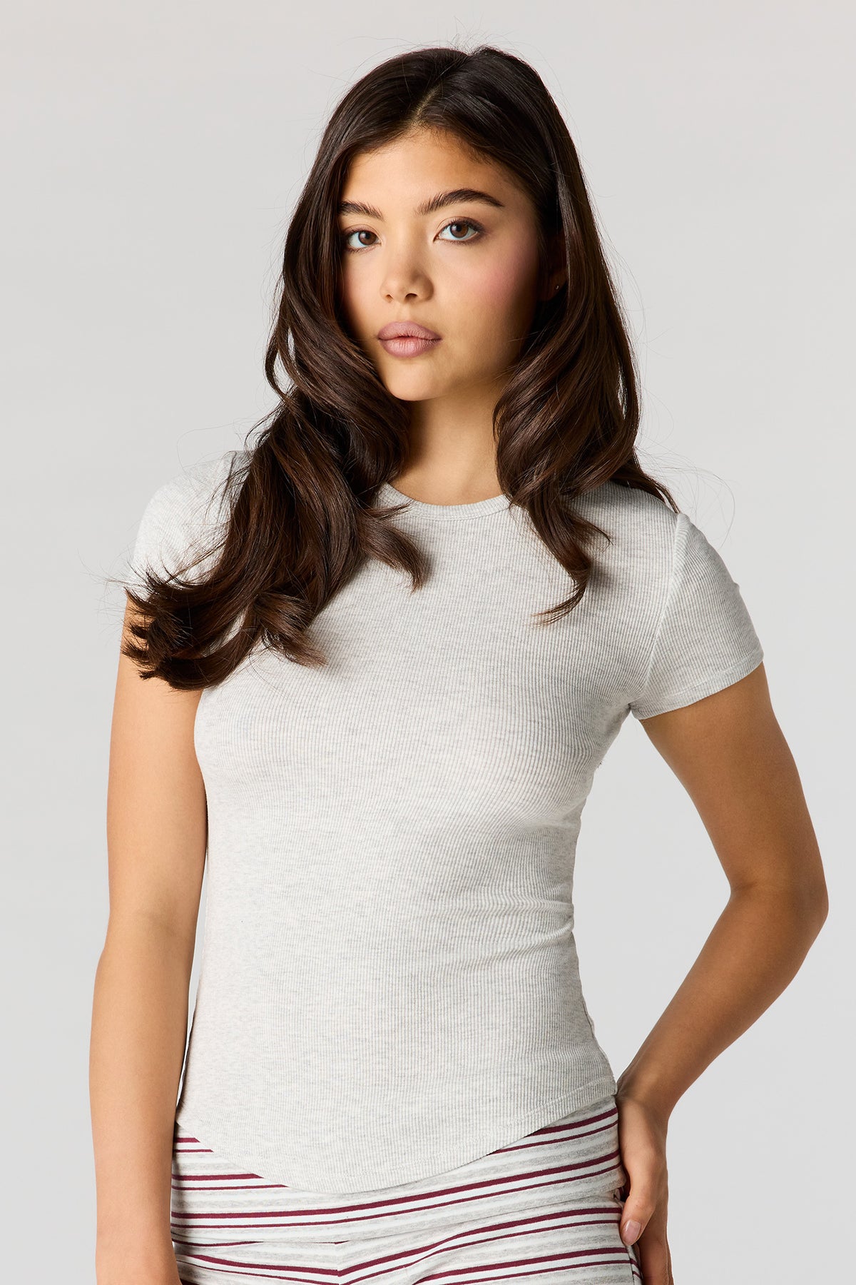 T-shirt côtelé