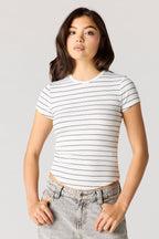 T-shirt côtelé