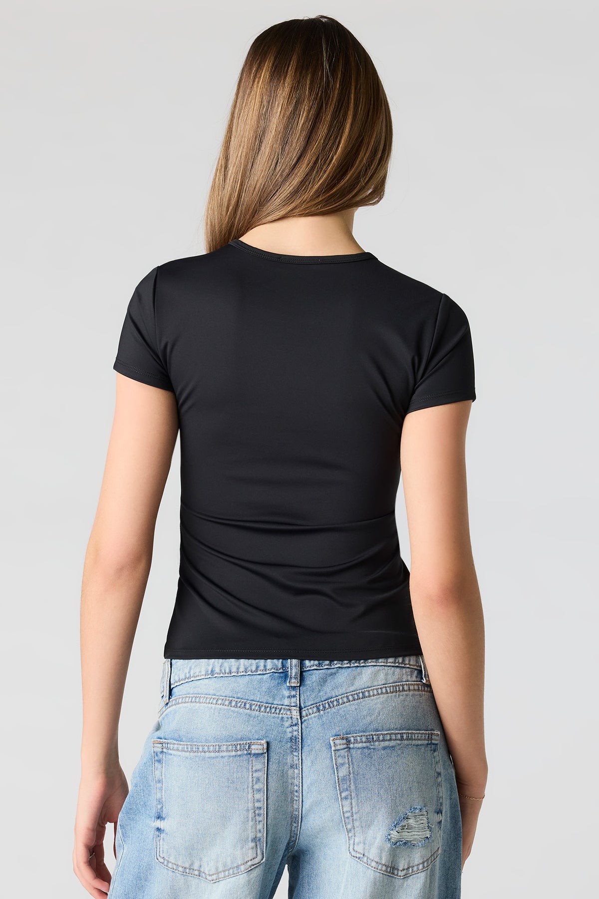 Alt View 2. Luxe Heavy Contour T-Shirt - Black