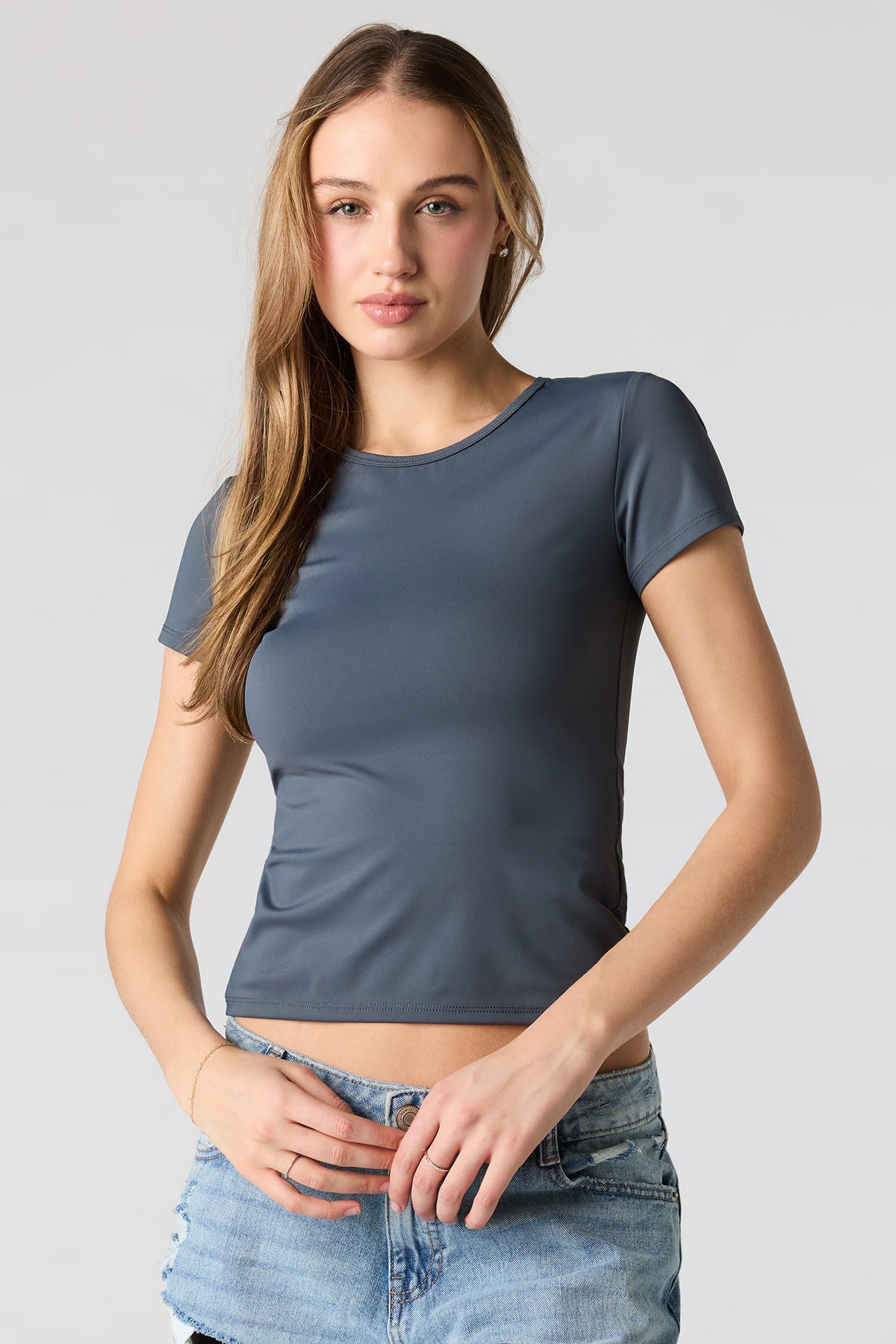 Luxe Heavy Contour T-Shirt - Dark Grey