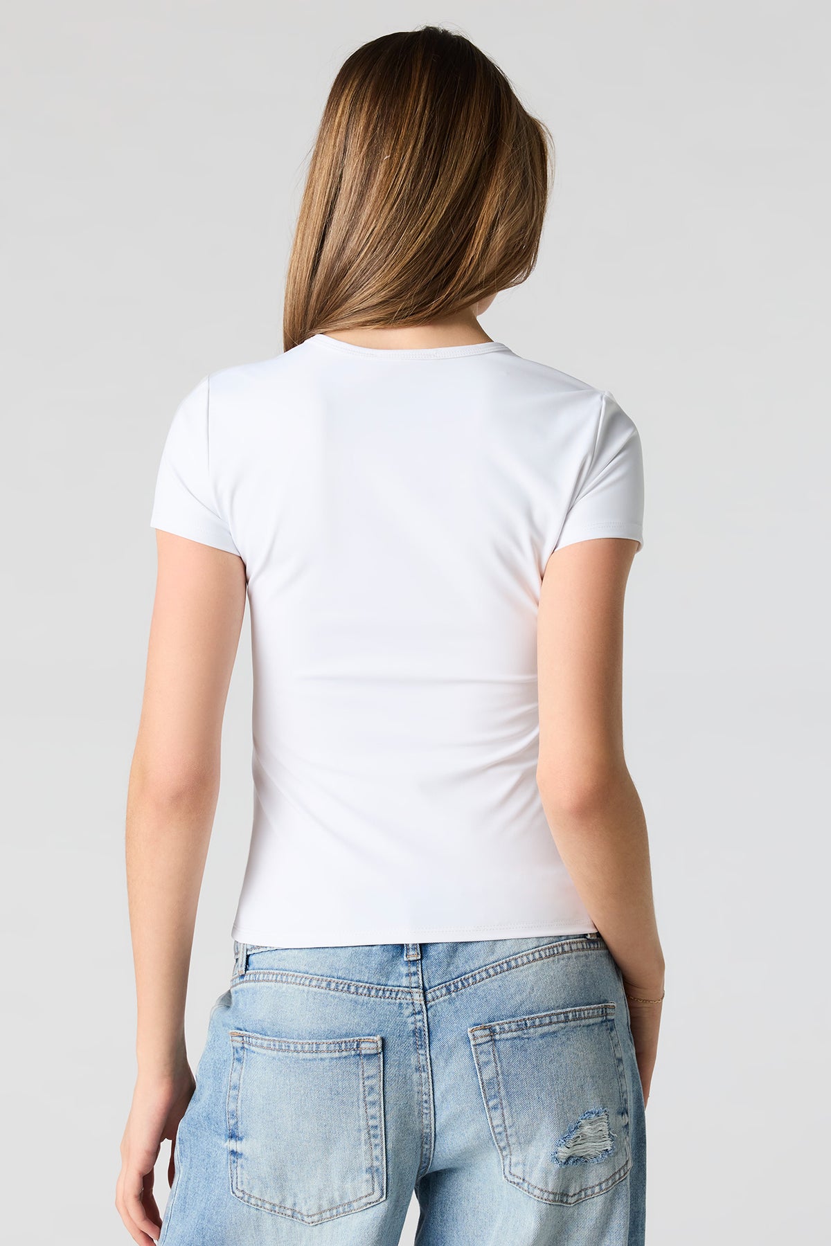 Alt View 2. Luxe Heavy Contour T-Shirt - White