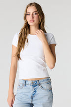 T-shirt profilé en coton lourd de luxe