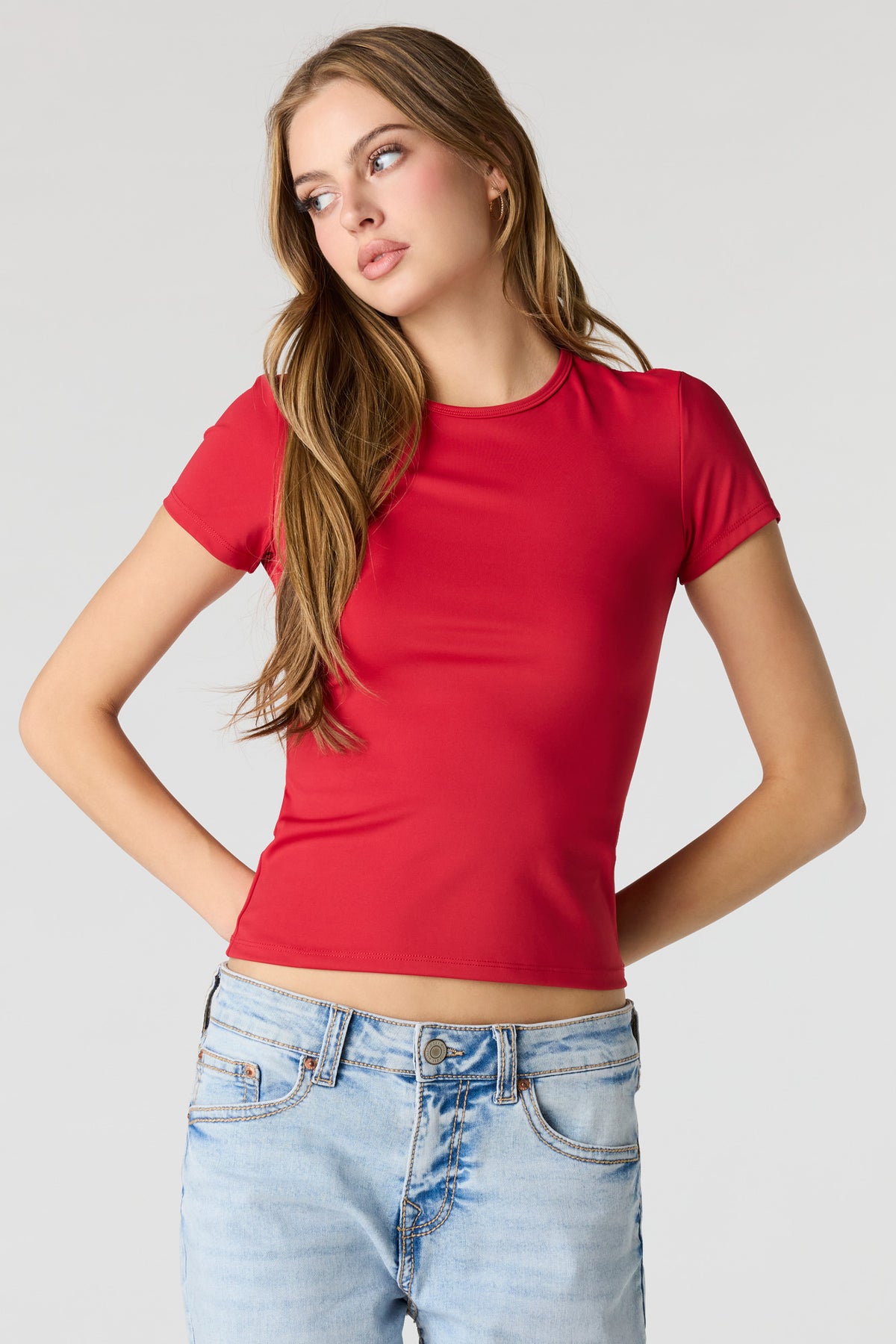 T-shirt profilé en coton lourd de luxe
