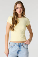 T-shirt profilé en coton lourd de luxe