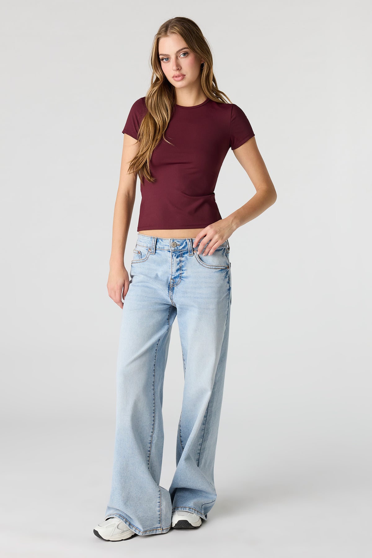 Vue alternative 3. T-shirt profilé en coton lourd de luxe