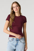 T-shirt profilé en coton lourd de luxe