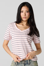 Luxe Heavy Cotton Boxy V-Neck T-Shirt