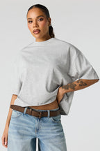 T-shirt carré en coton de luxe épais