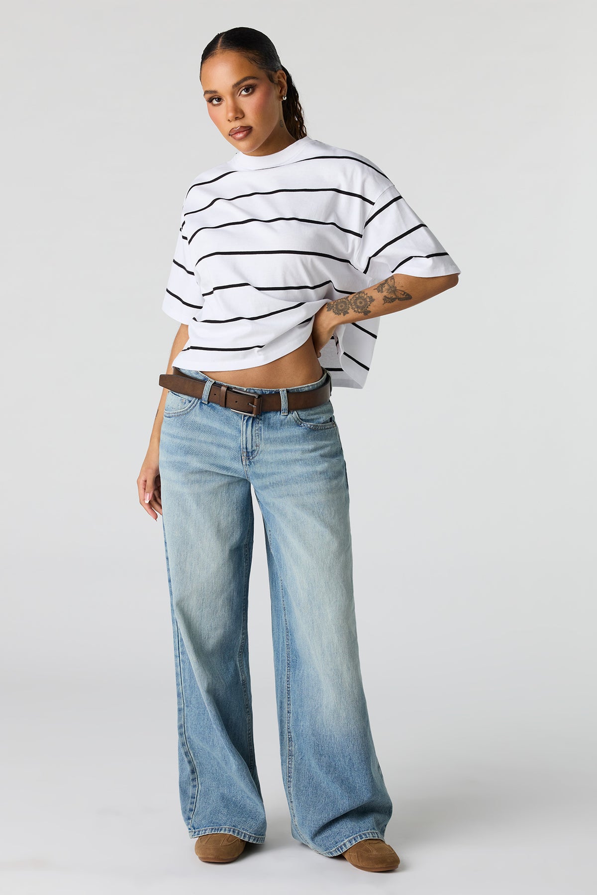 Vue alternative 3. T-shirt carré en coton de luxe épais