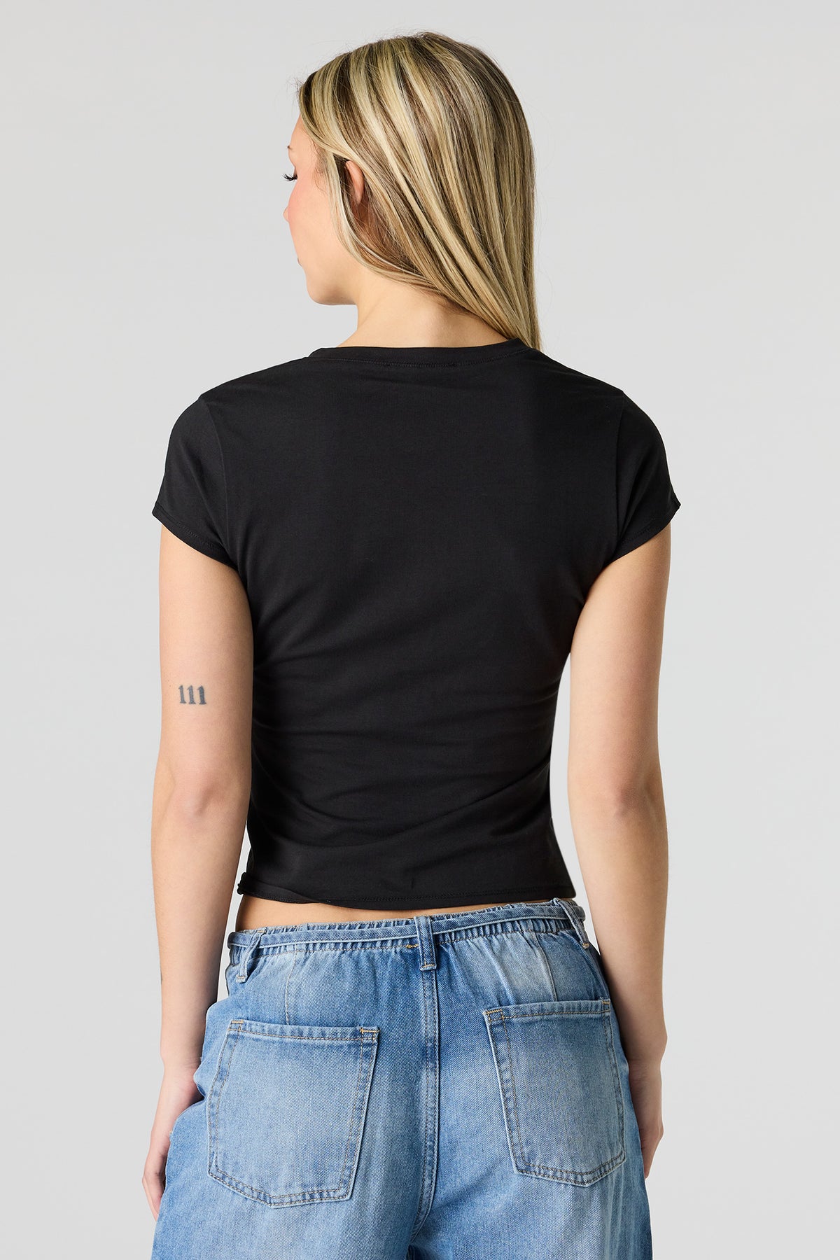 Alt View 2. Classic Henley T-Shirt - Black