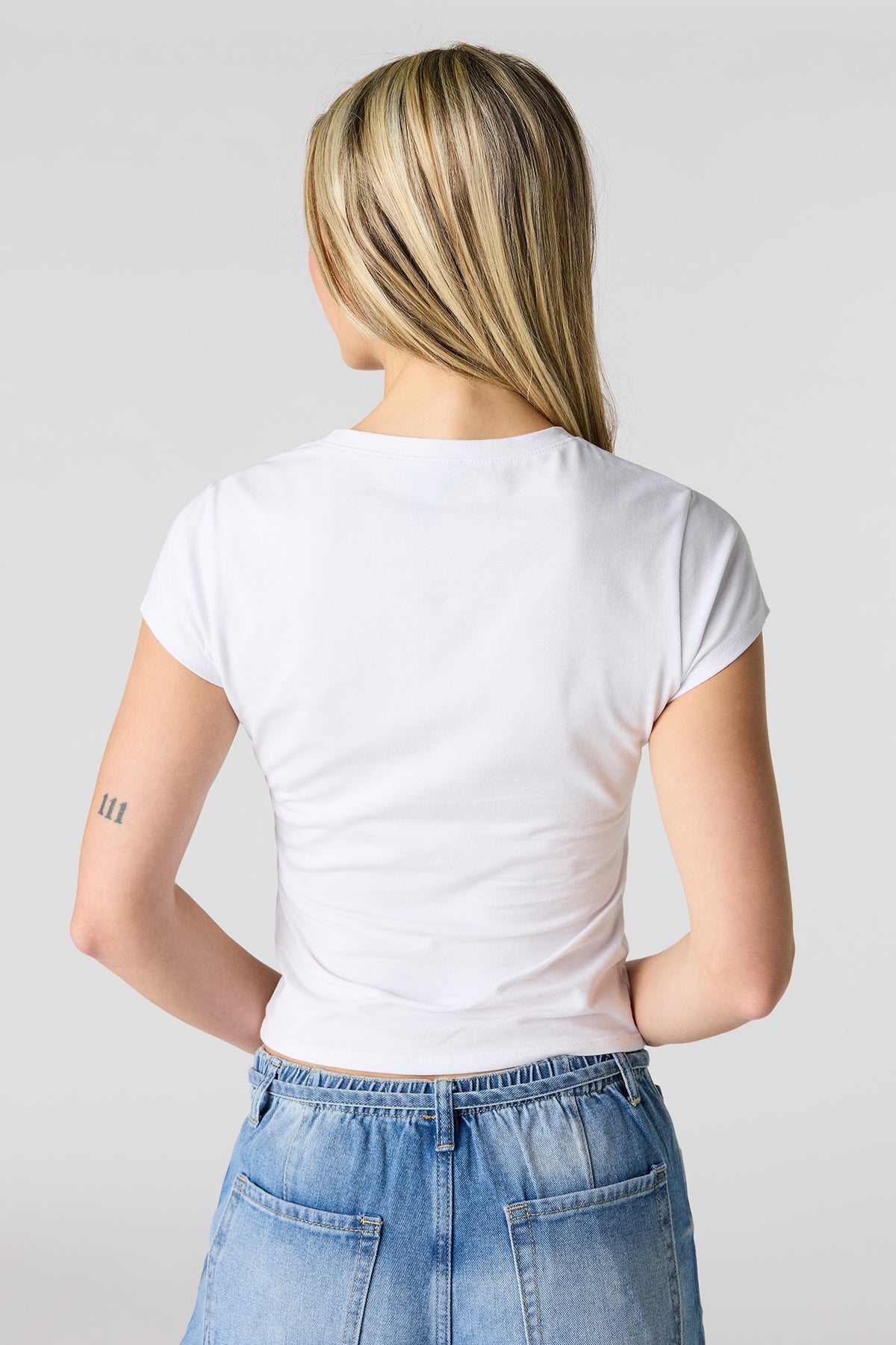 Alt View 2. Classic Henley T-Shirt - White