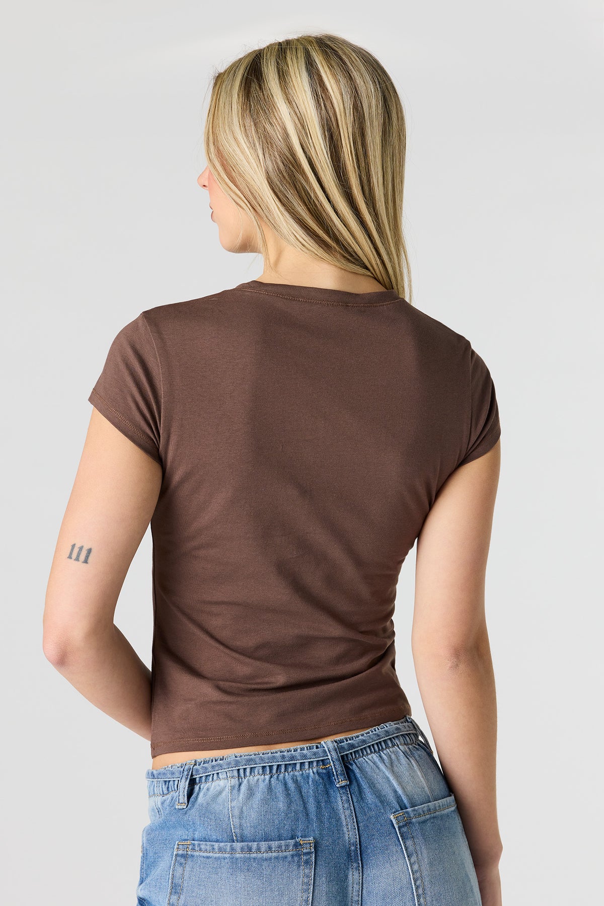 Alt View 2. Classic Henley T-Shirt - Brown