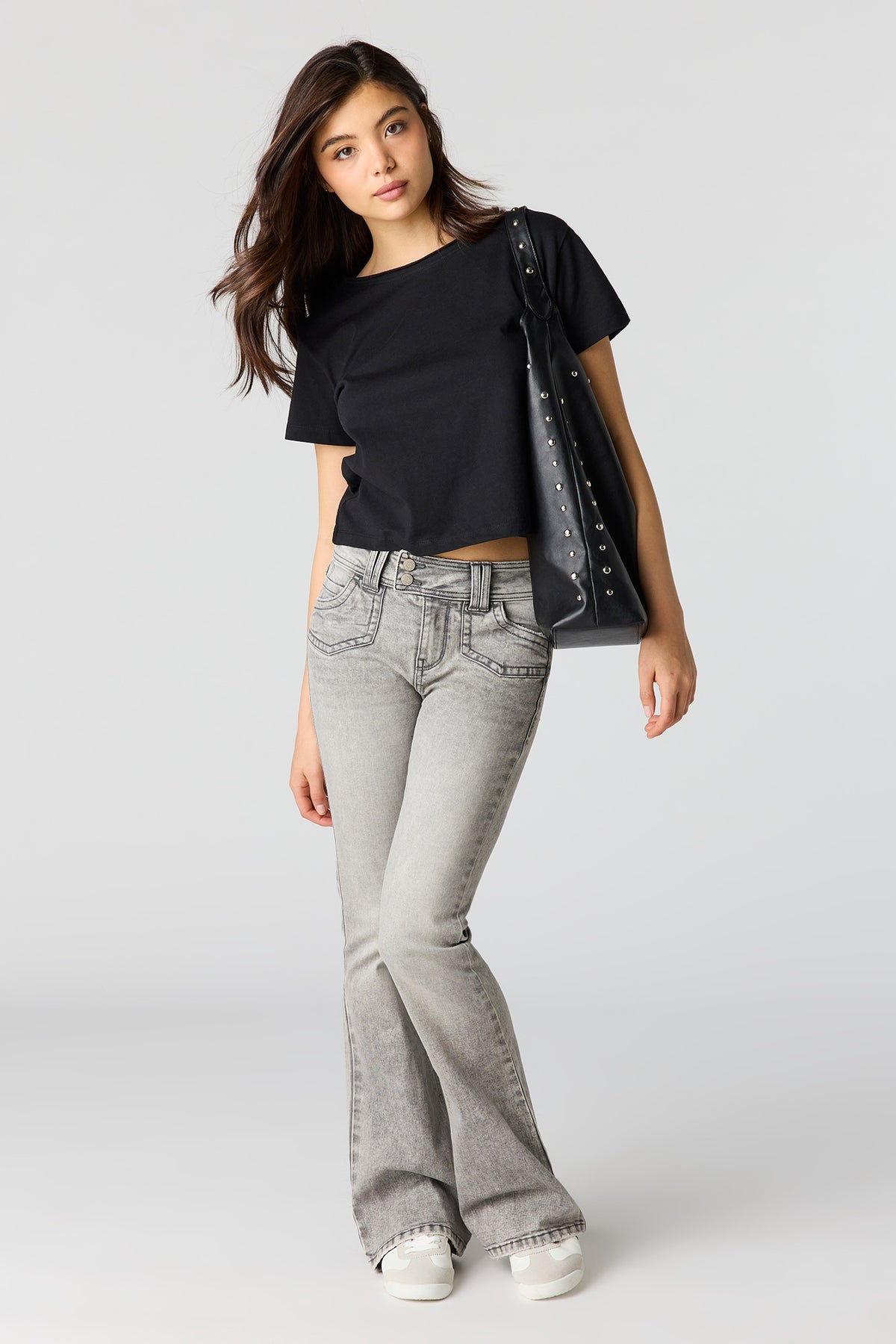 Alt View 3. Luxe Heavy Cotton Boxy T-Shirt - Black