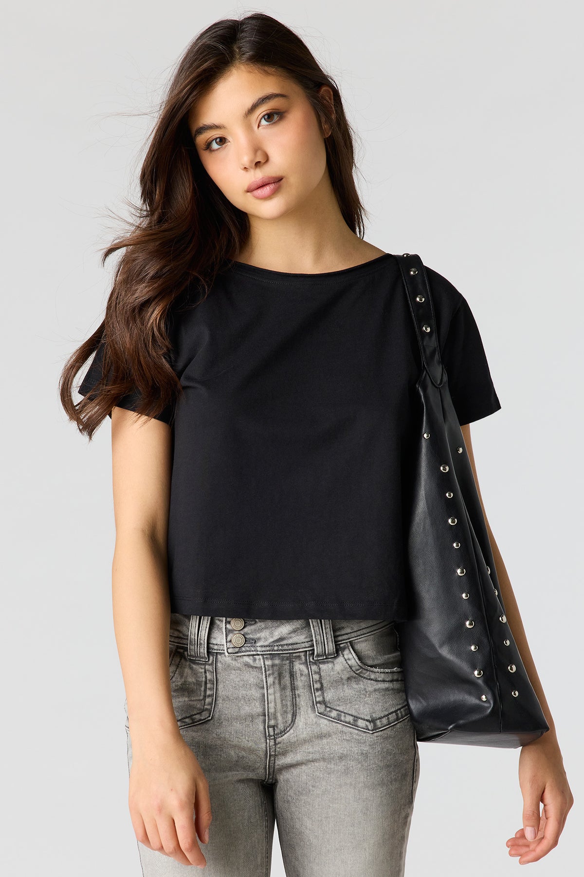 Luxe Heavy Cotton Boxy T-Shirt - Black