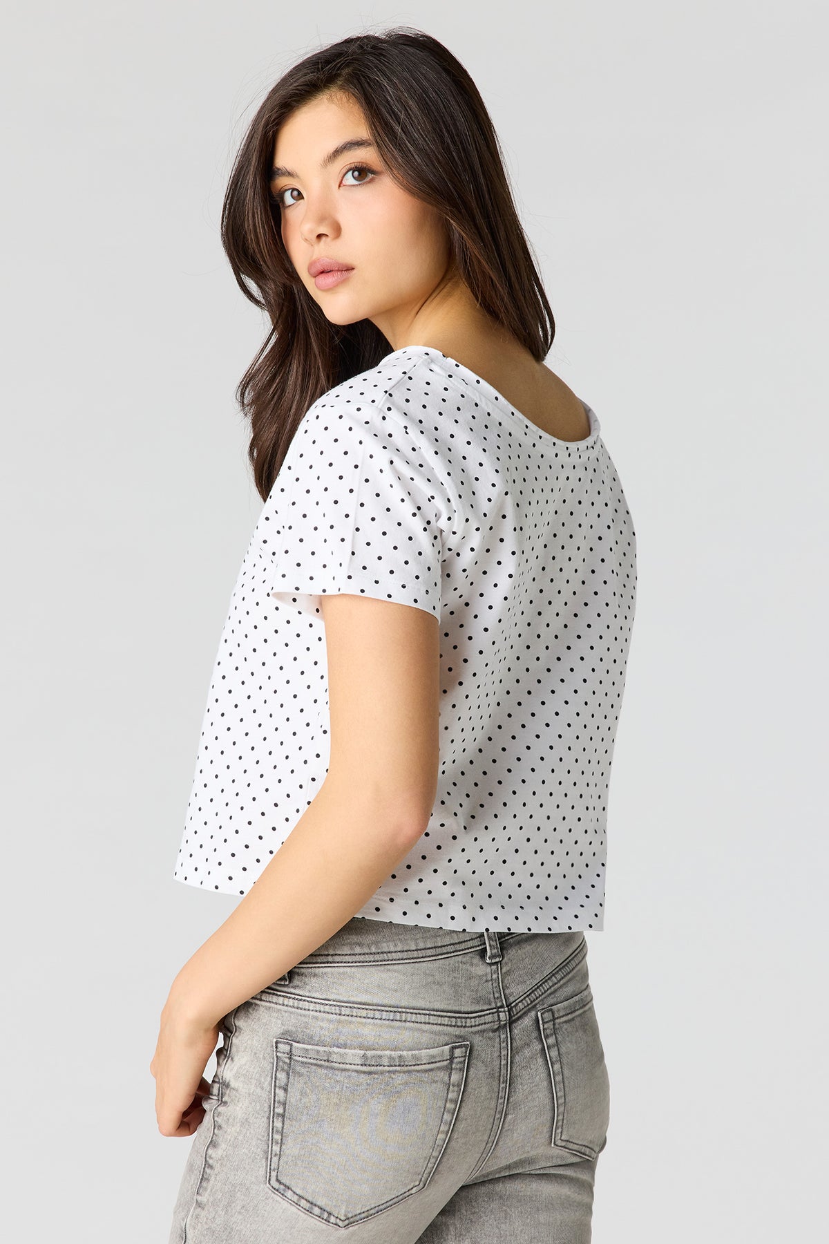 Alt View 2. Luxe Heavy Cotton Boxy T-Shirt - Dark Brown