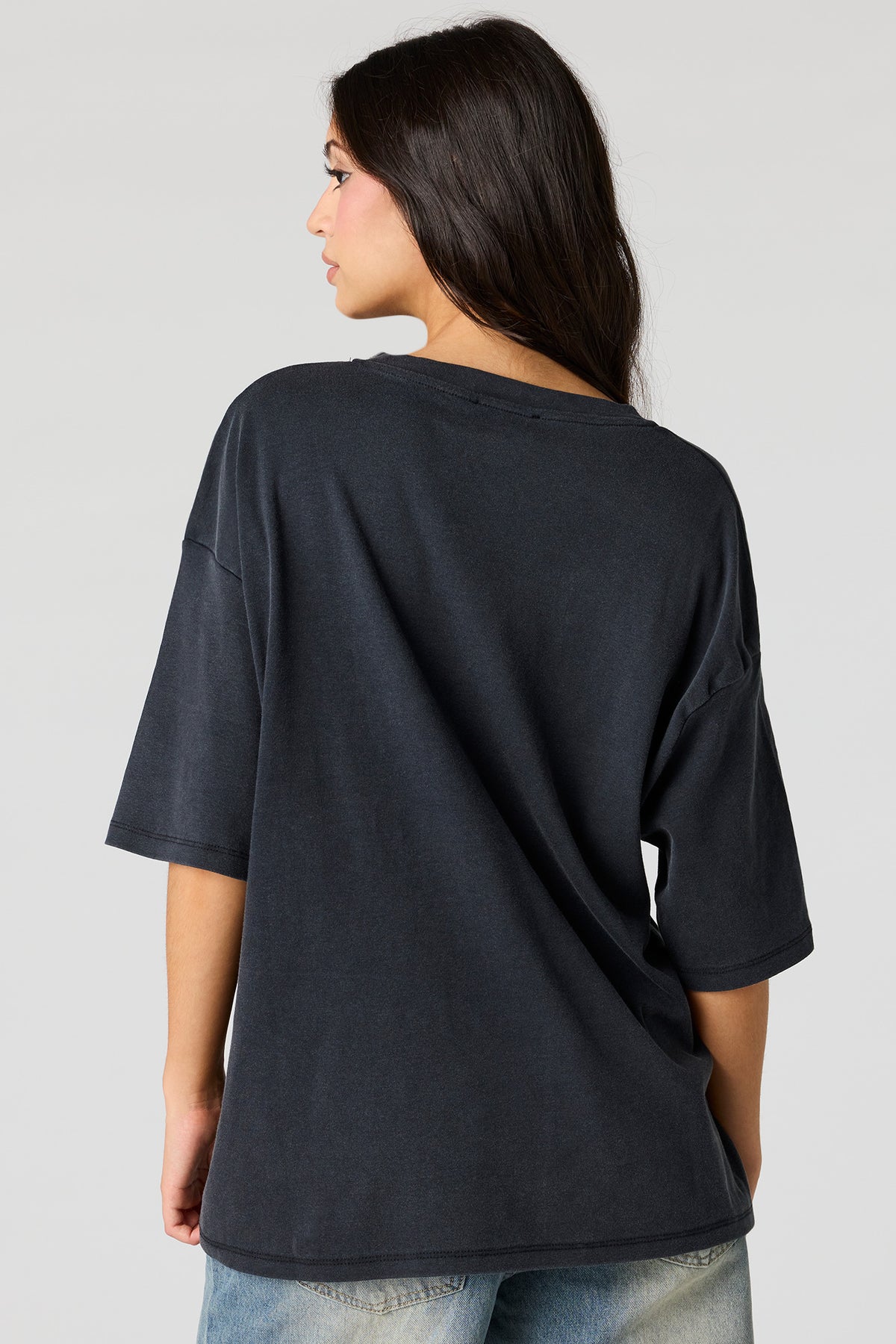 Vue alternative 2. T-shirt surdimensionné carré en coton lourd de luxe