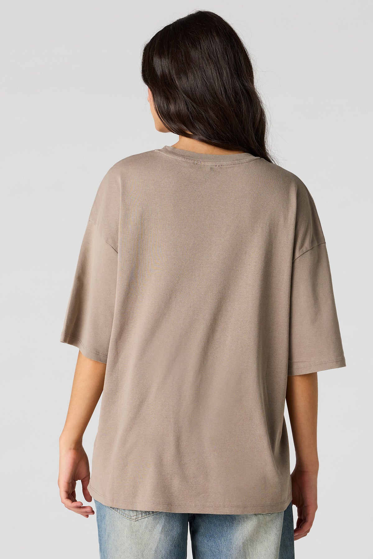 Vue alternative 2. T-shirt surdimensionné carré en coton lourd de luxe