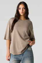 T-shirt surdimensionné carré en coton lourd de luxe