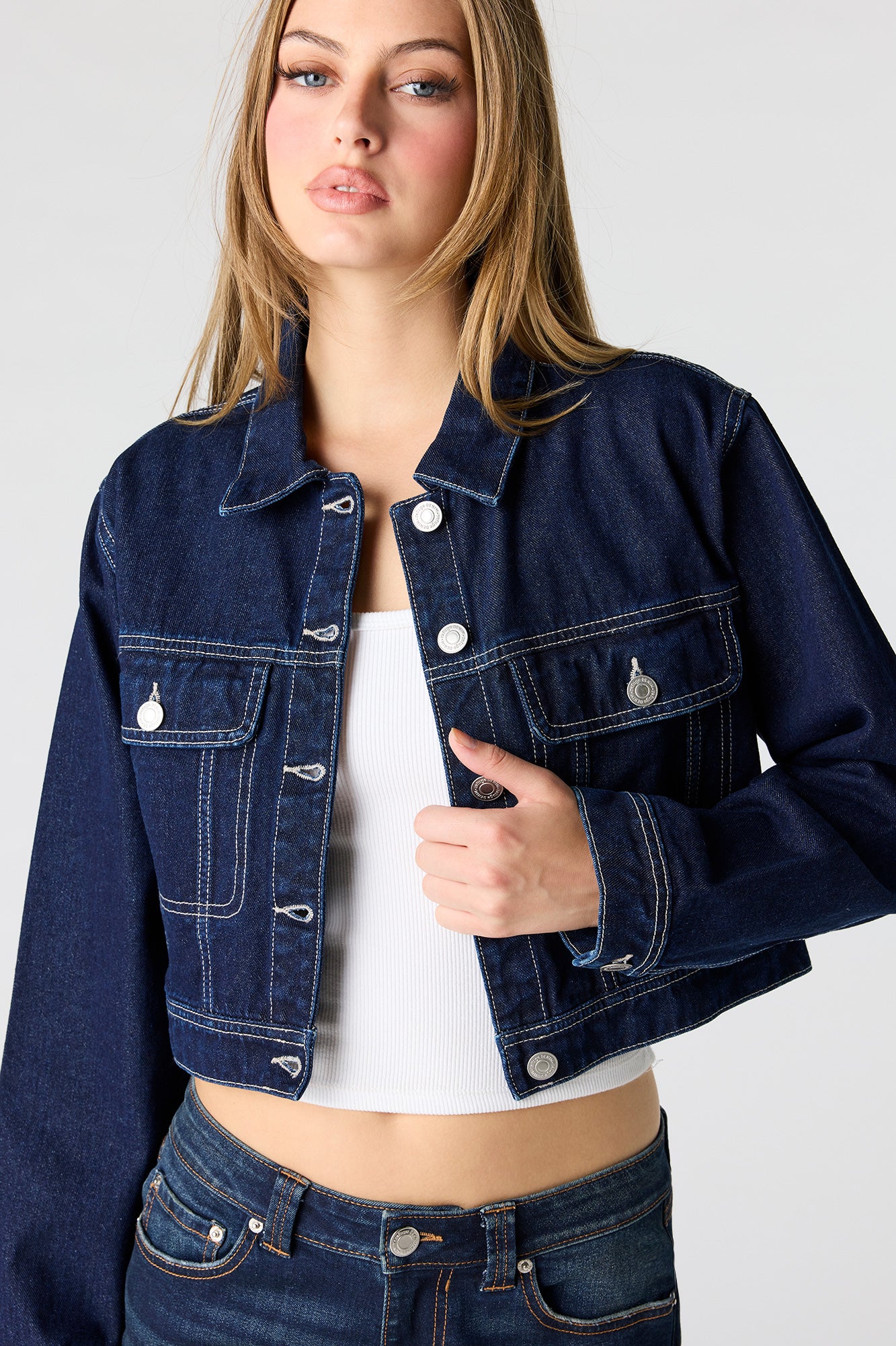 Cropped Denim Jacket – Urban Planet