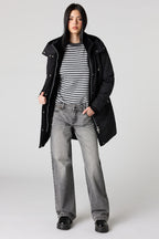 Parka avec liséré de fourrure