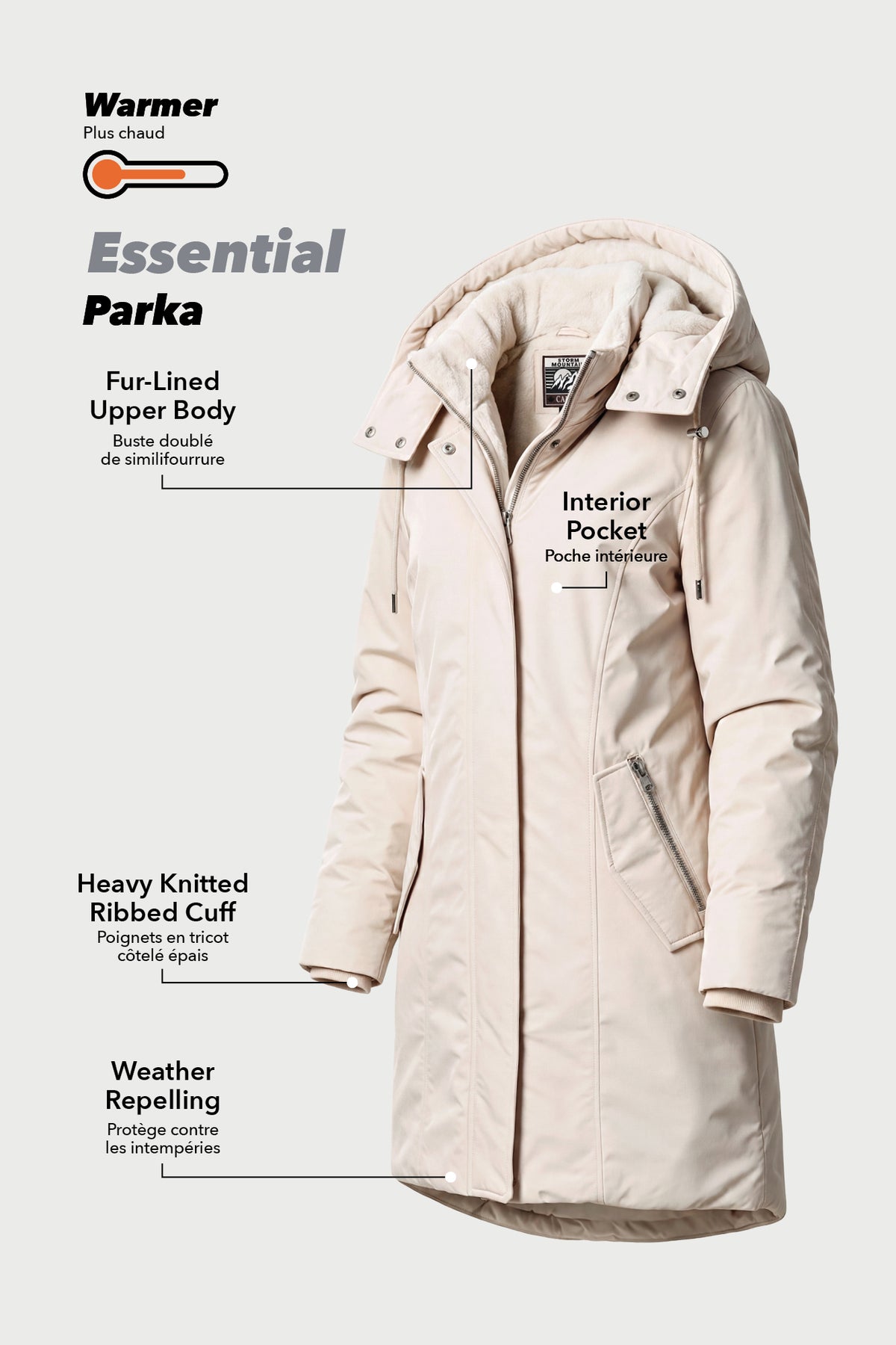 Alt View 5. Essential Midi Parka - Brown