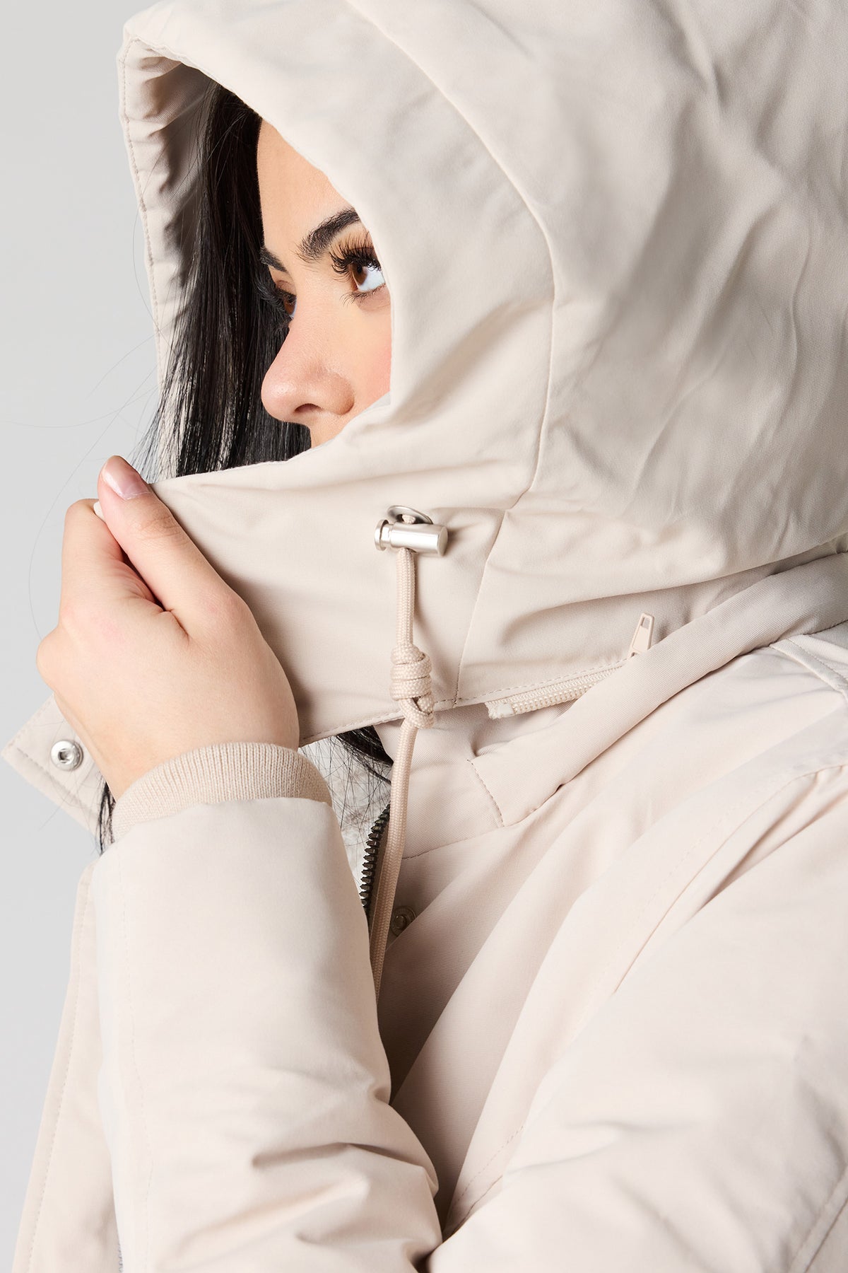 Alt View 4. Faux Fur Trim Parka - Tan
