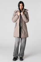 Parka avec liséré de fourrure