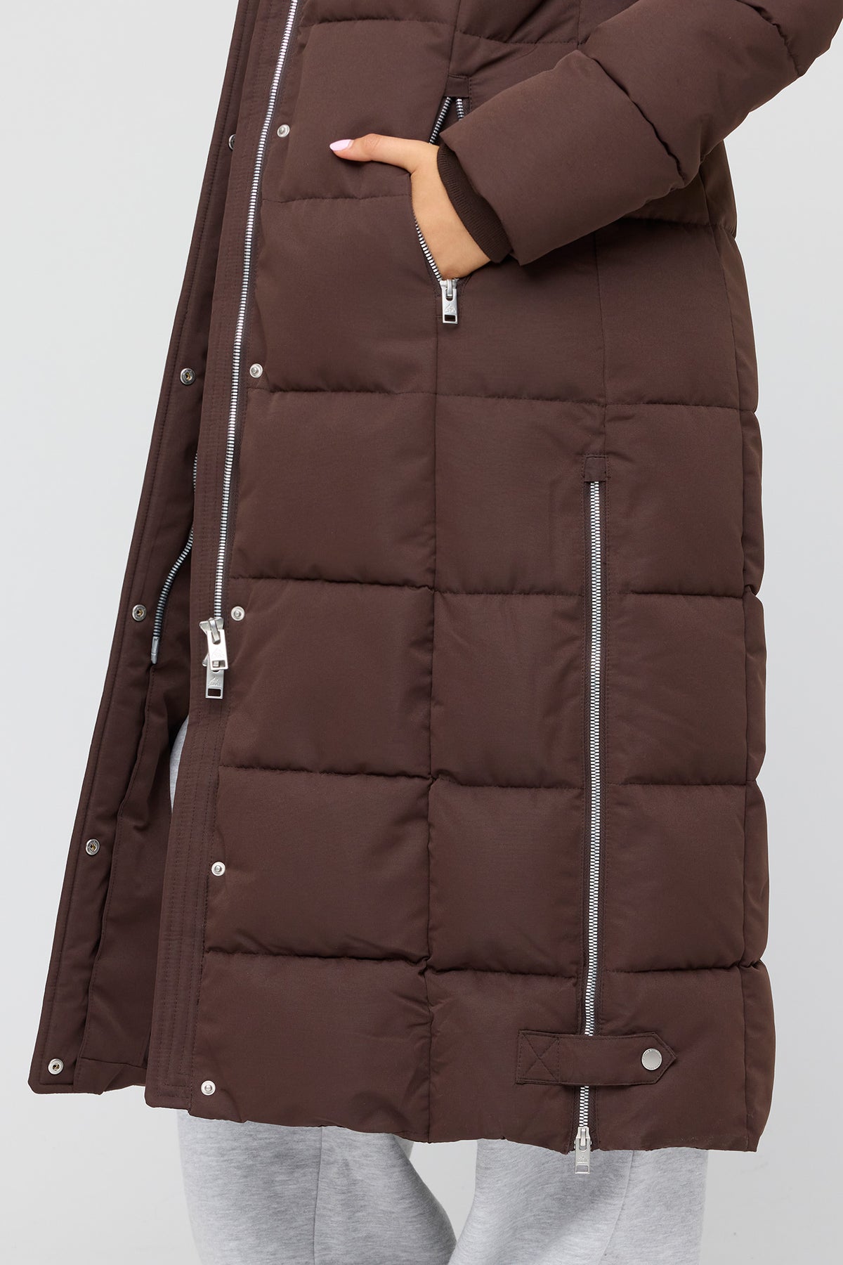 Vue alternative 5. Blouson bouffant maxi à imprimé City avec liséré de similifourrure