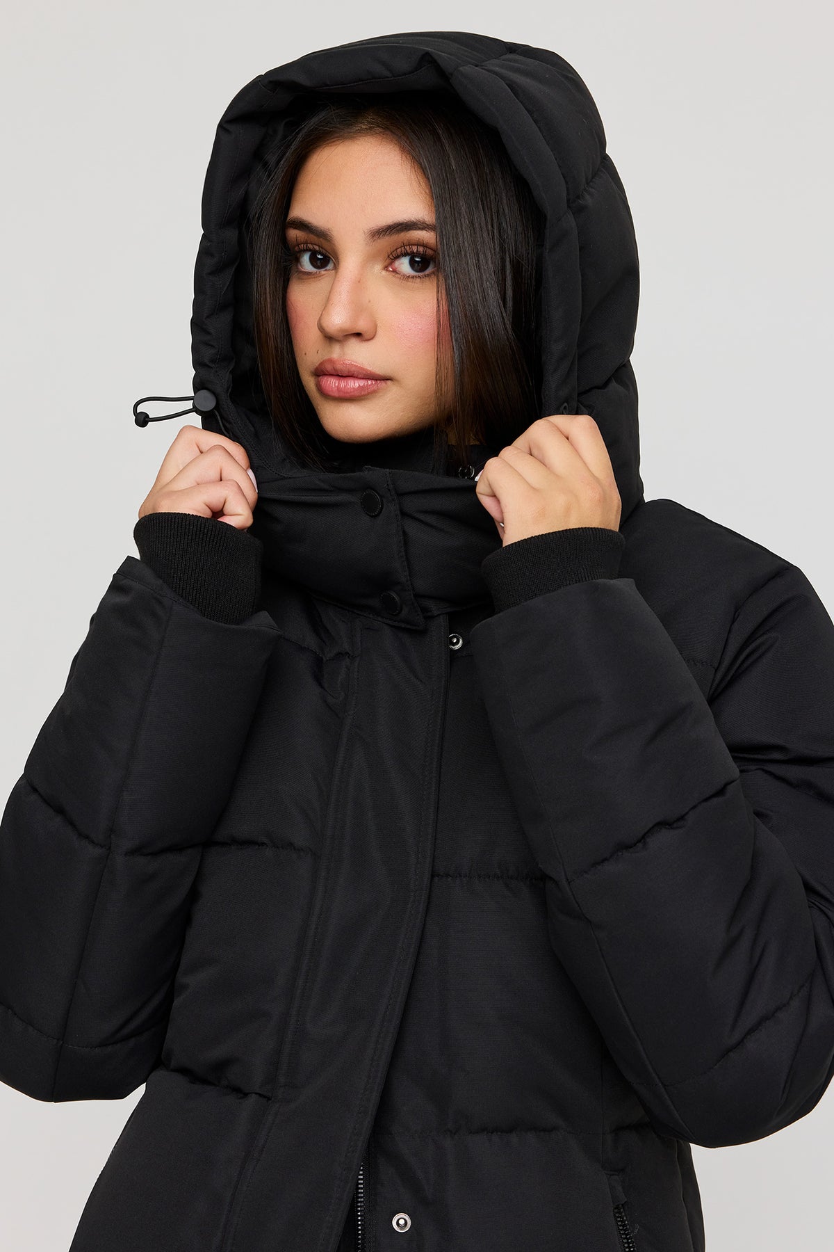 Alt View 9. City Midi Puffer Jacket - Brown