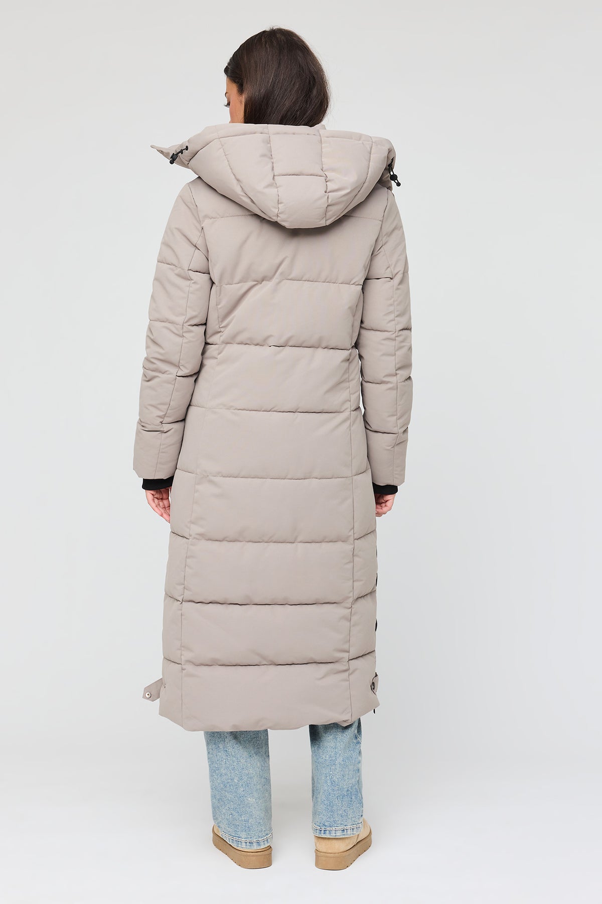 Alt View 3. City Maxi Puffer - Taupe