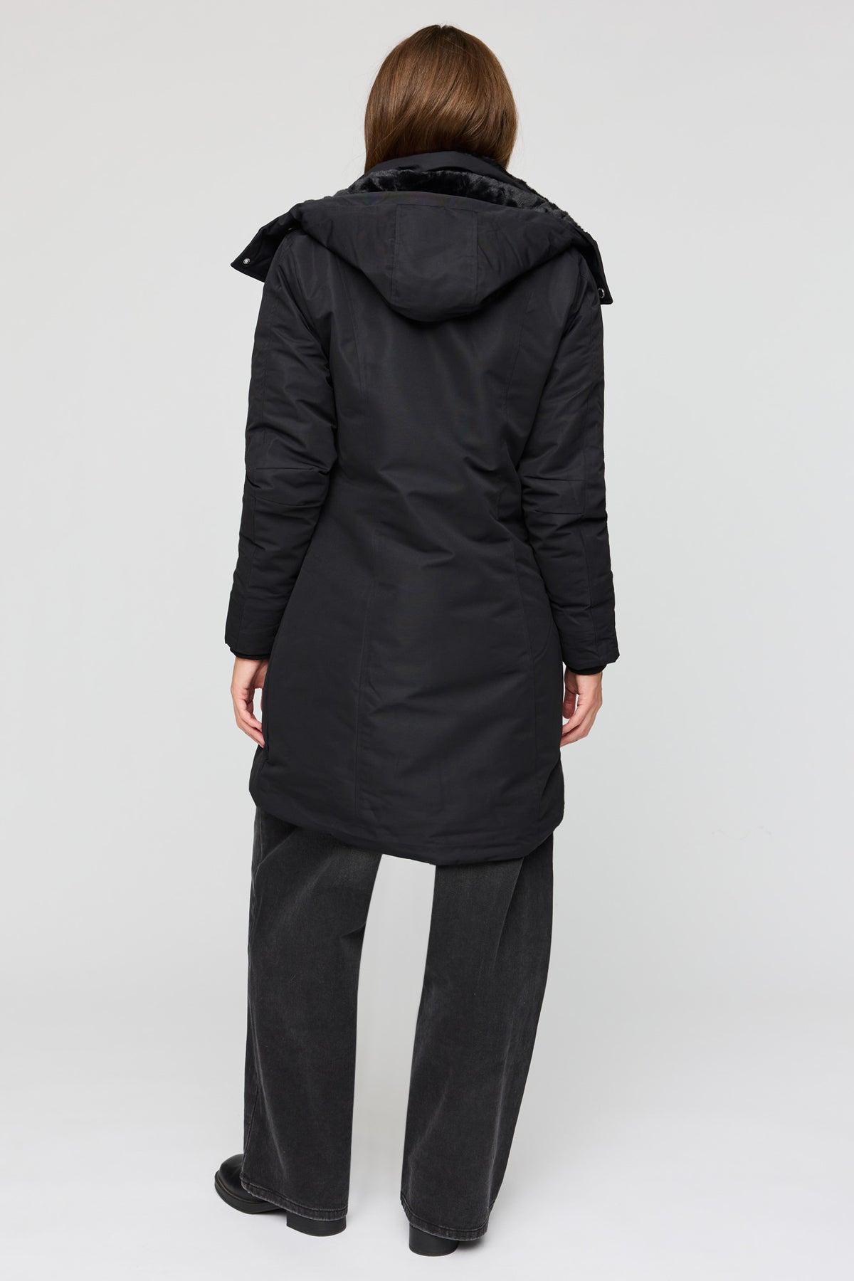 Vue alternative 3. Parka midi doublé de similifourrure