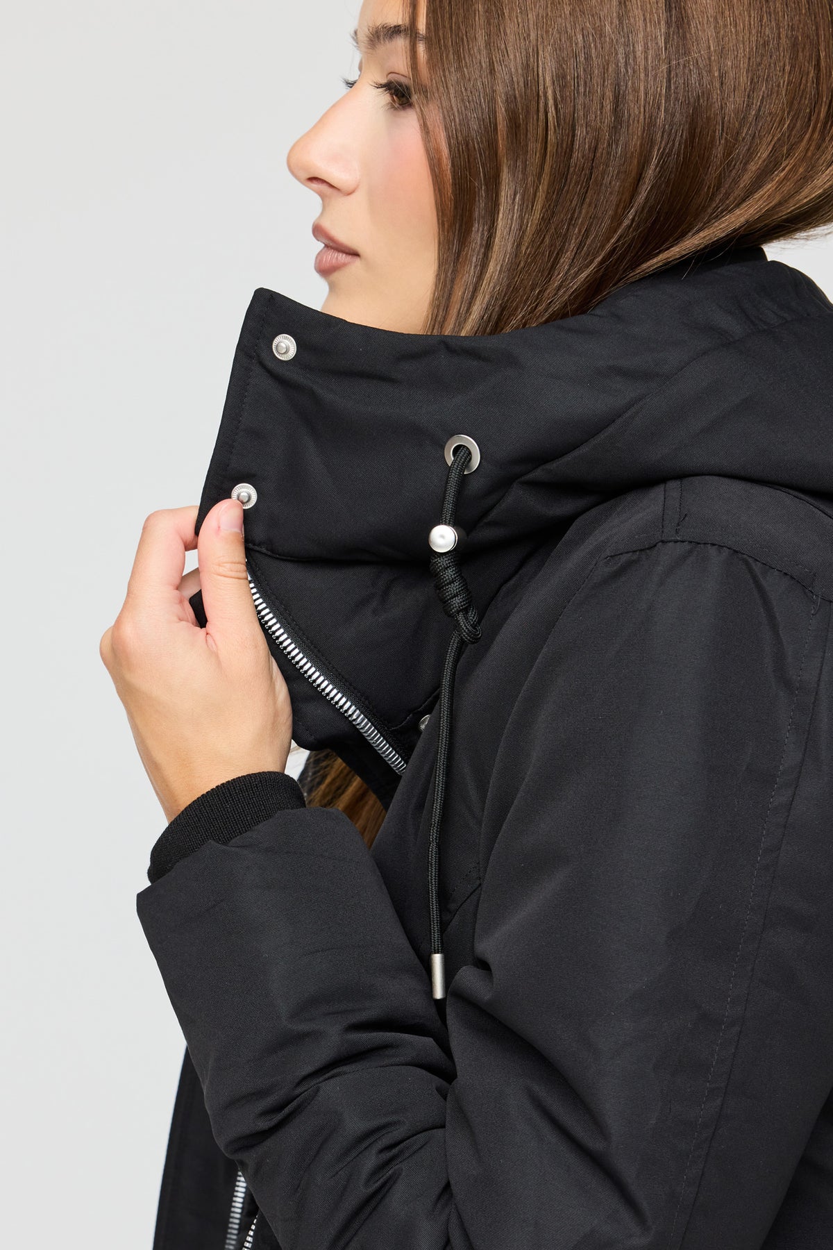 Vue alternative 4. Parka midi doublé de similifourrure