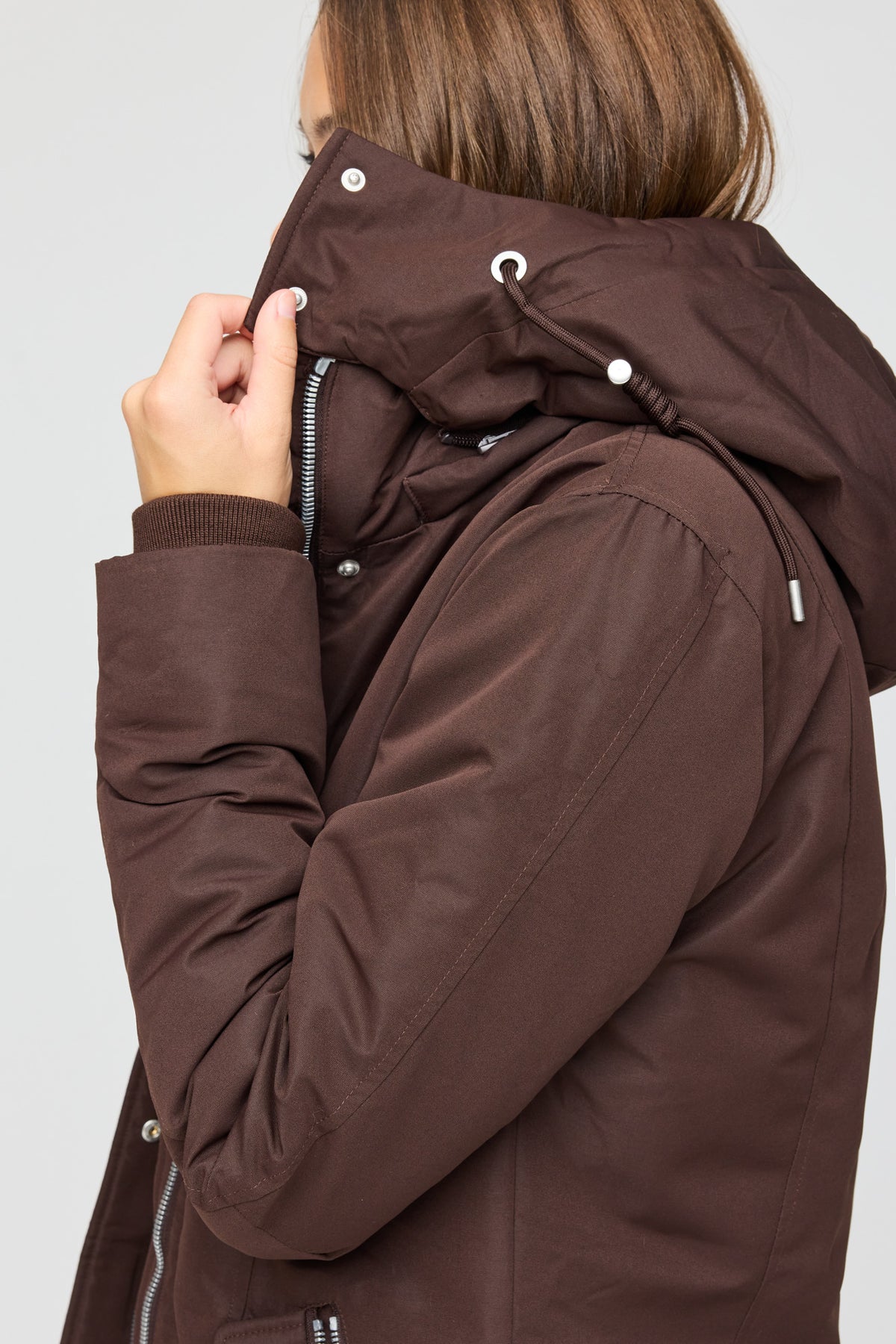 Vue alternative 4. Parka midi doublé de similifourrure