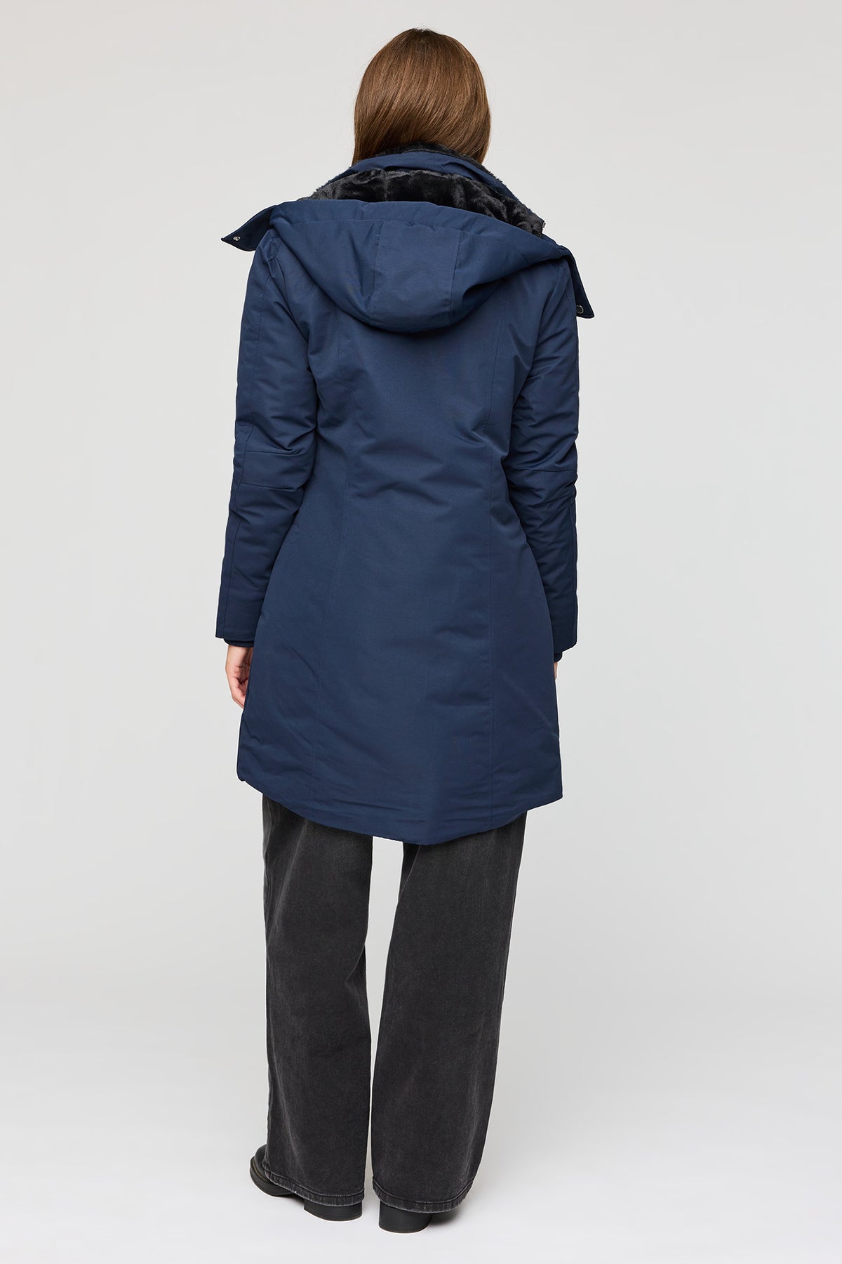 Vue alternative 3. Parka midi doublé de similifourrure