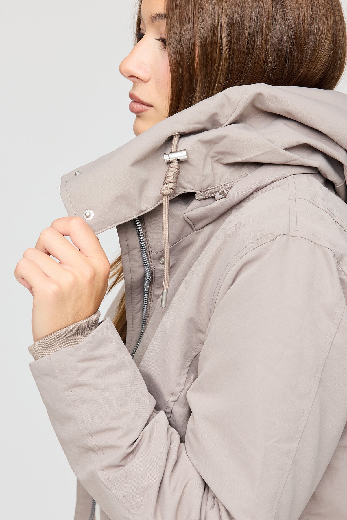 Vue alternative 4. Parka midi doublé de similifourrure