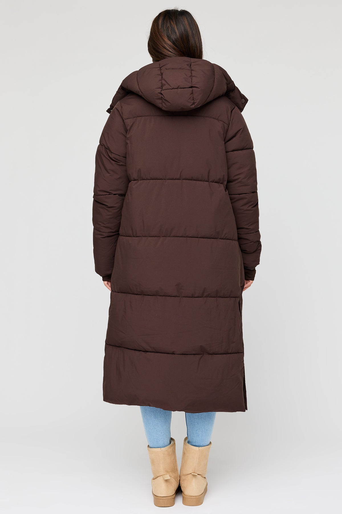 Alt View 3. All Day Maxi Puffer Jacket - Brown
