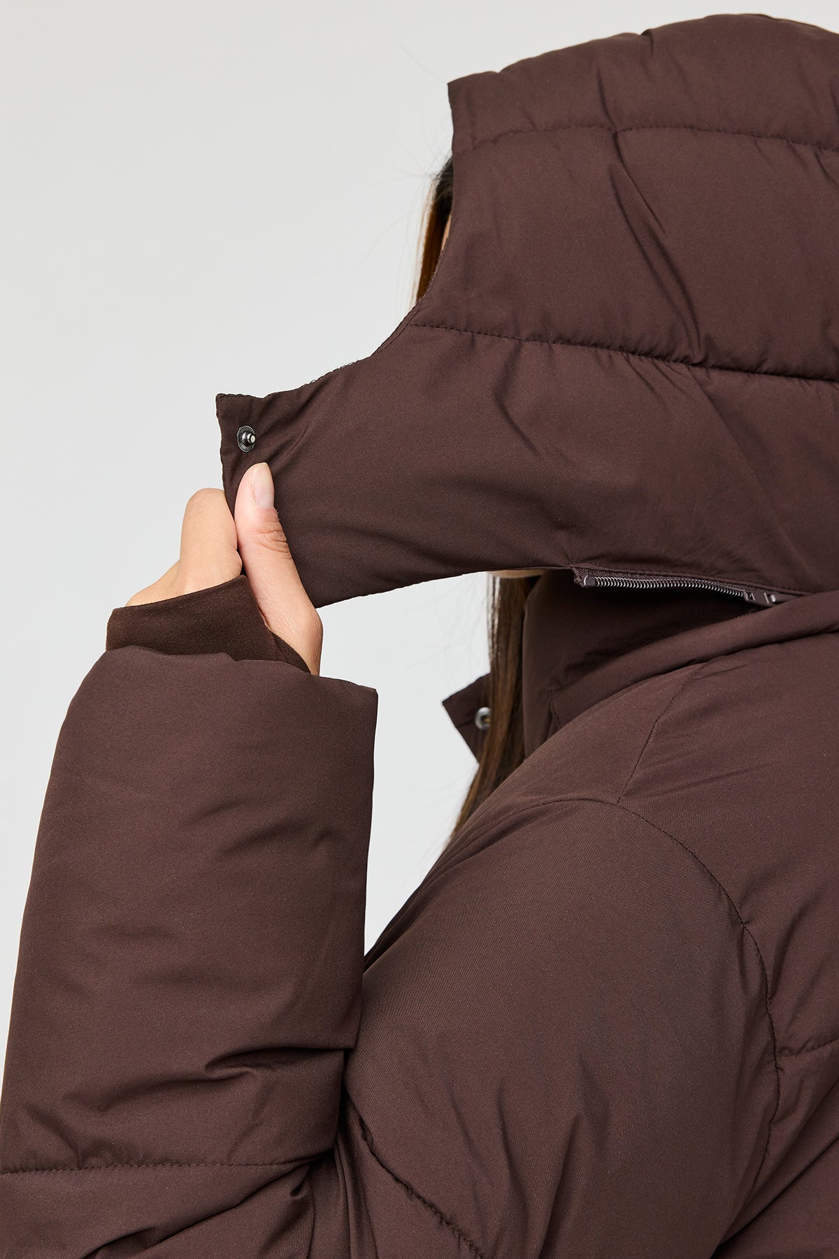 Alt View 4. All Day Maxi Puffer Jacket - Brown