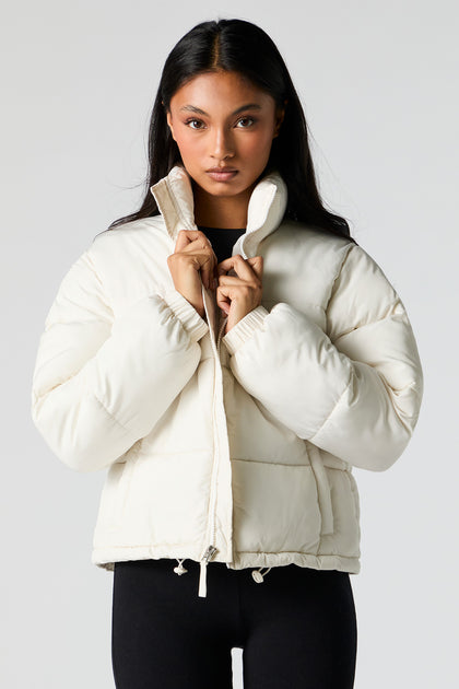 Mock Neck Puffer Jacket