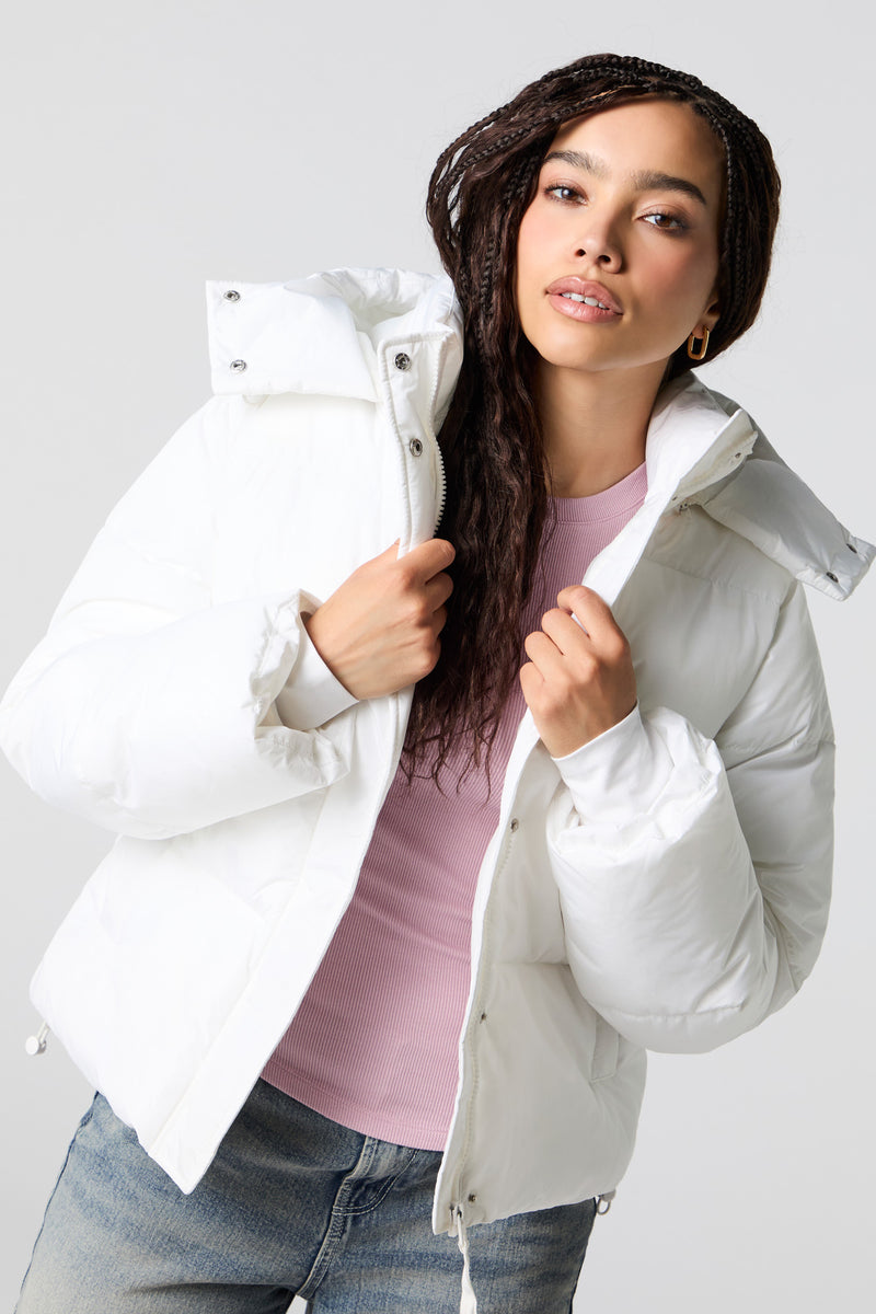 Puffer Jacket with Removable Hood