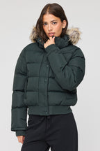 Blouson bouffant avec liséré de similifourrure