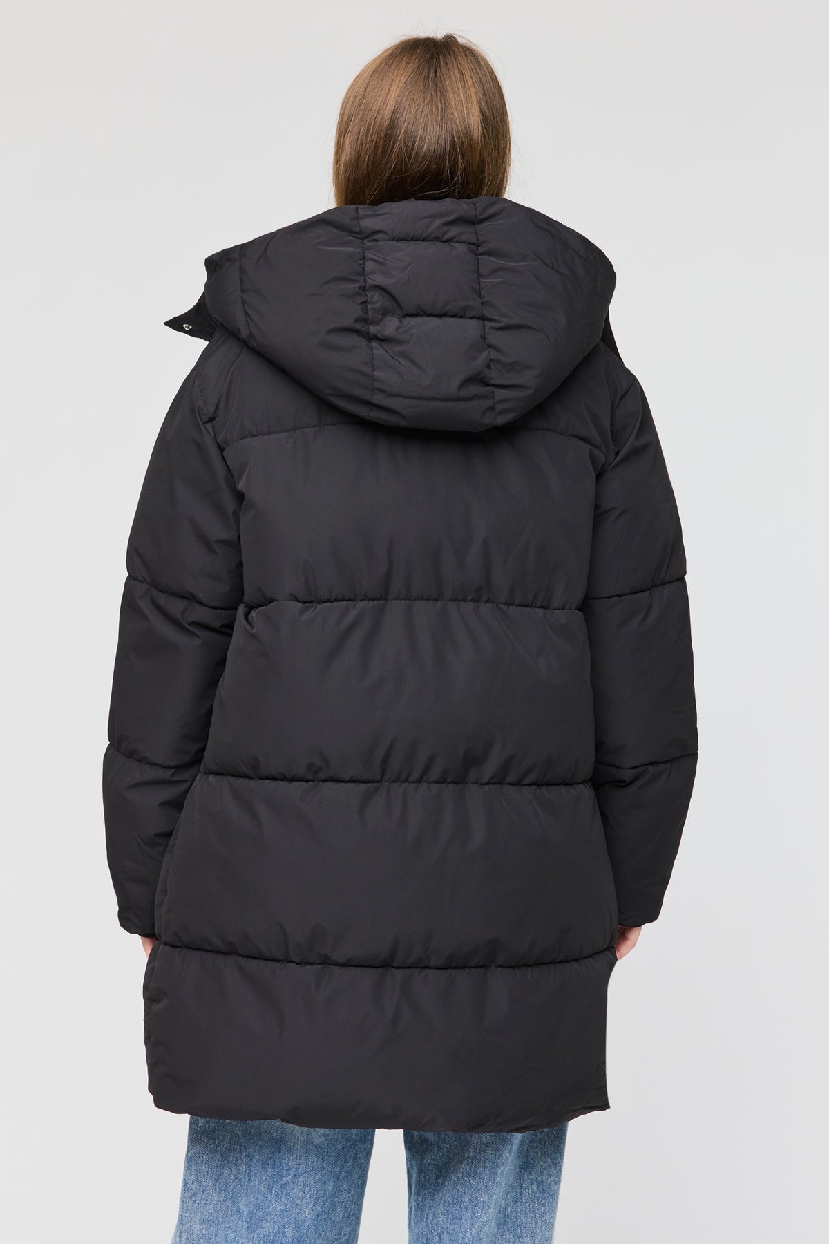 Alt View 2. All Day Midi Puffer Jacket - Black