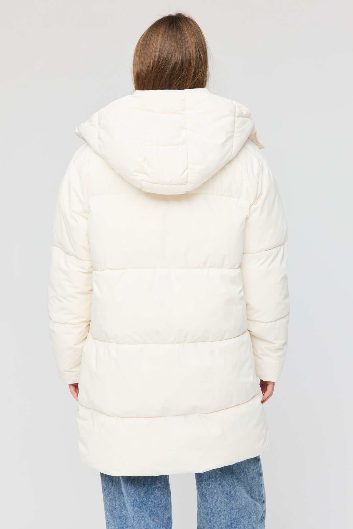 Alt View 2. All Day Midi Puffer Jacket - Off White