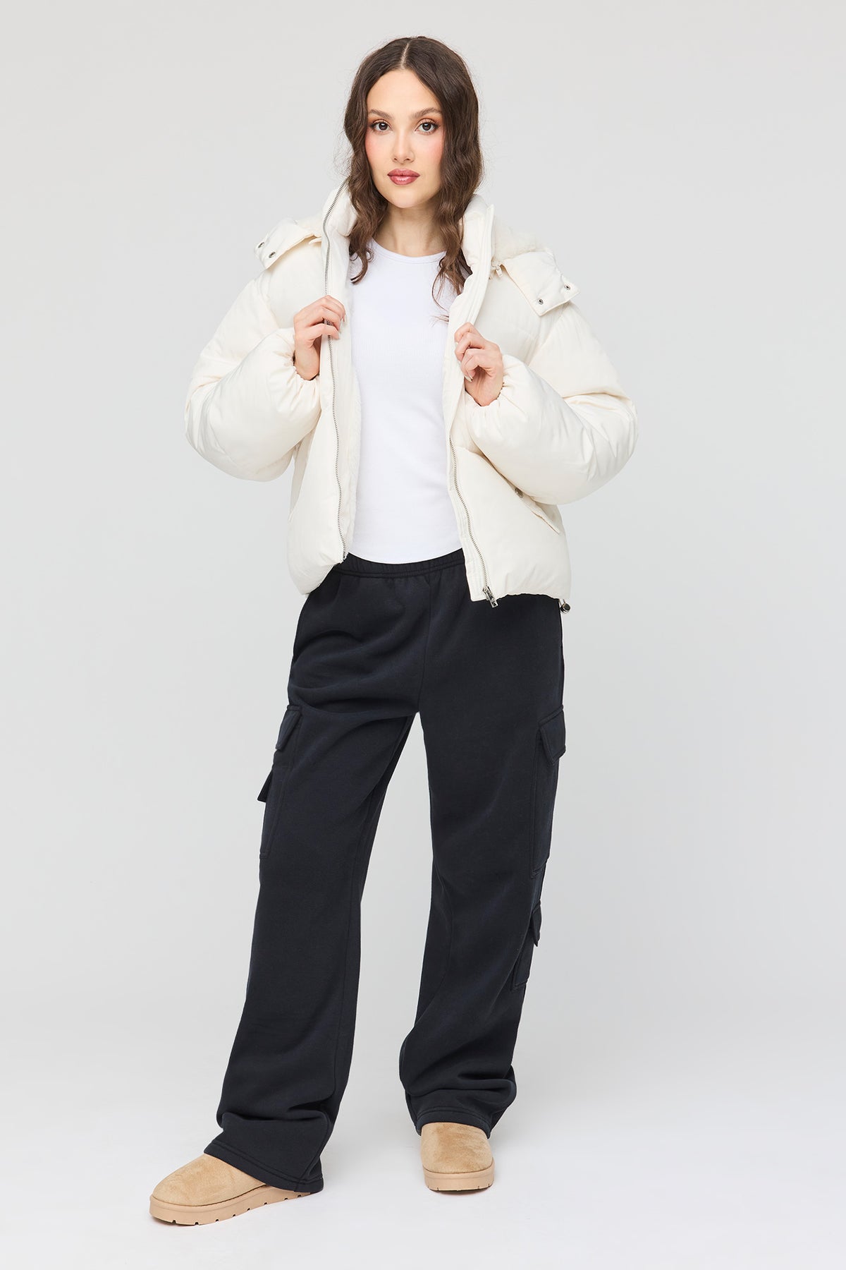 Vue alternative 3. Blouson bouffant Cozy Lux court doublé de similifourrure